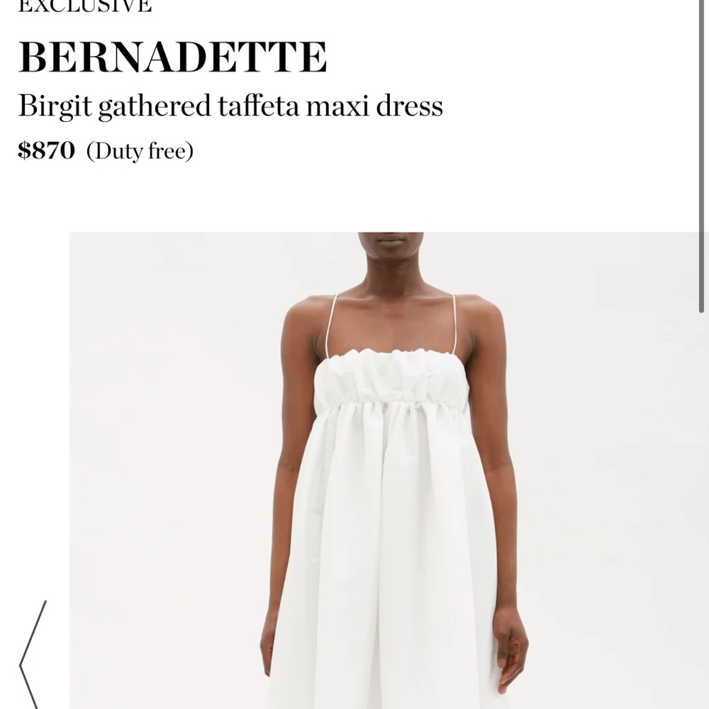 Bernadette White Birgit Taffeta Maxi dress — perfect for anything wedding!
